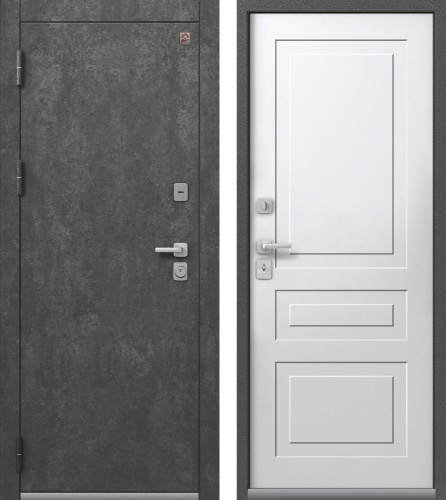 Центурион Т-9-2024 Антрацит муар+МДФ Серый камень-Кашемир белый (терморазрыв)